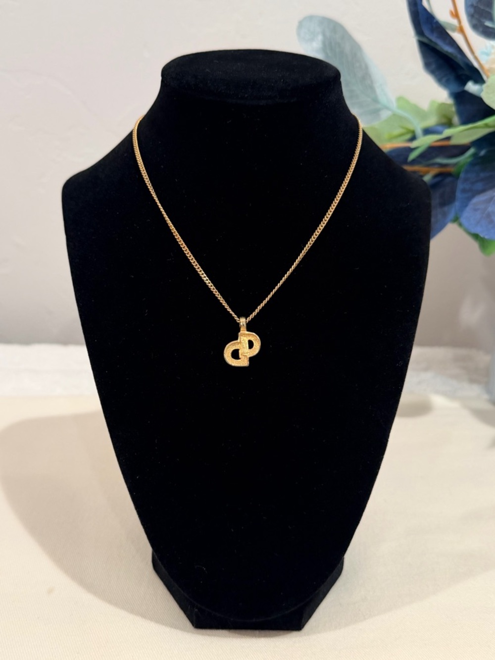 Christian Dior CD Enamel & Crystal Necklace - Picture 2 of 11